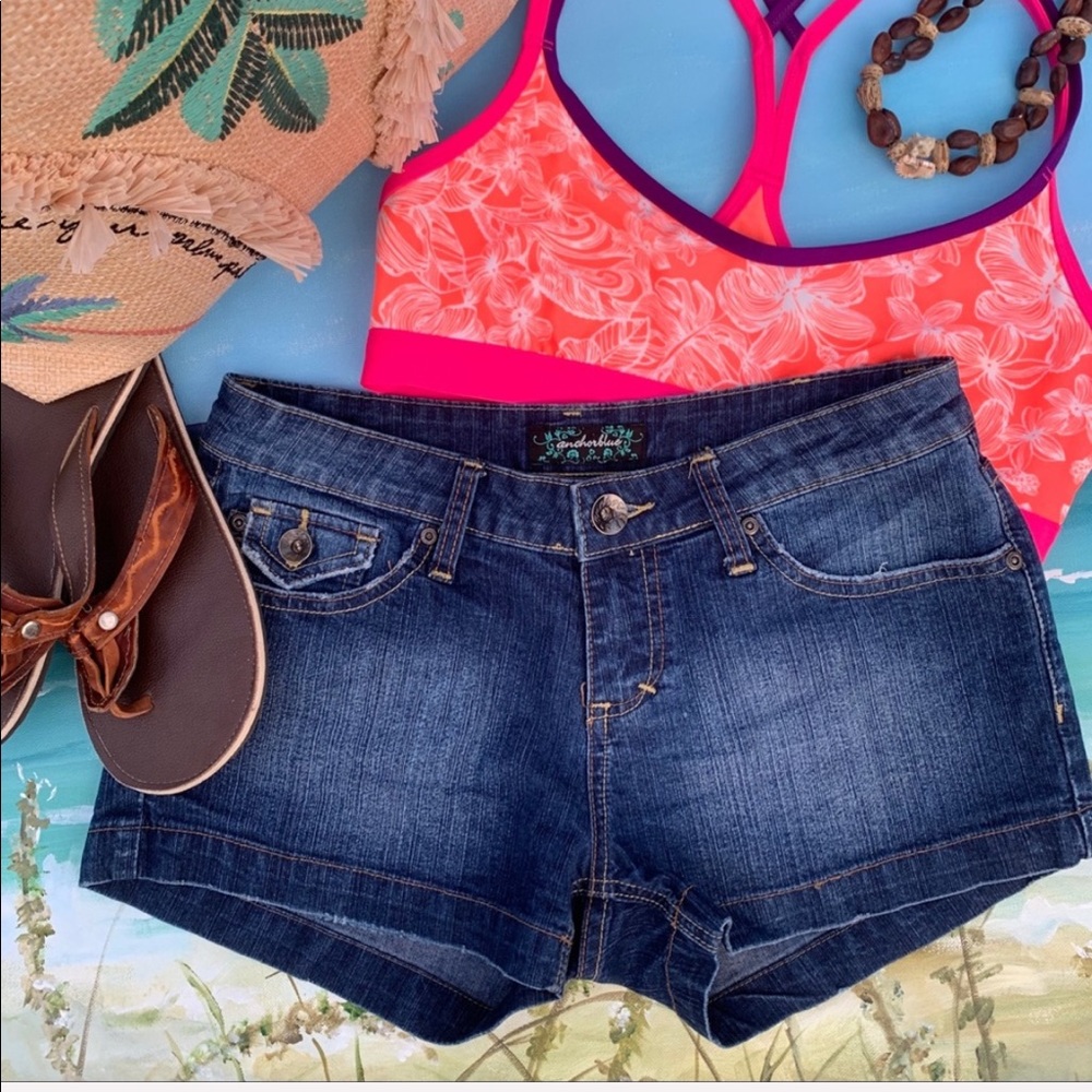 Anchor Blue Denim Shorts Size 7